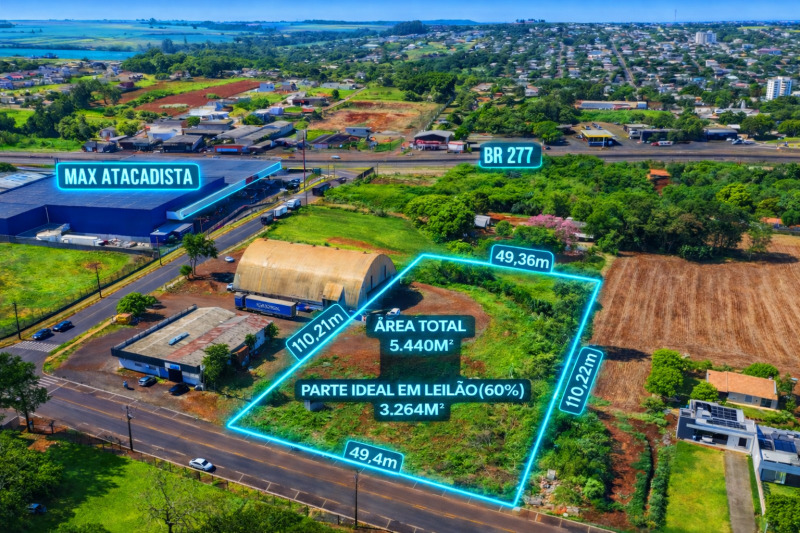 Leilão de imovel Imóvel em Medianeira/PR - Lance Inicial R$ 1.530.000 - Extrajudicial