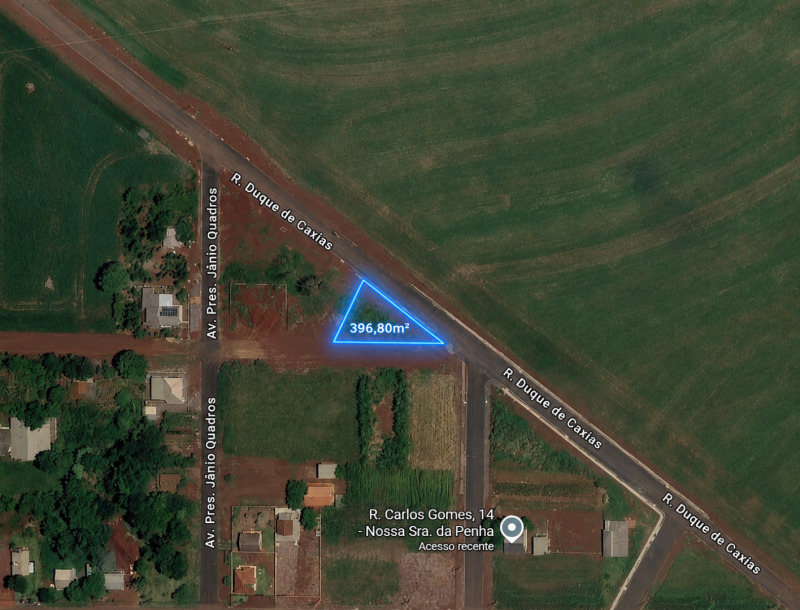 TERRENO URBANO COM 396,80m² - DISTRITO NOSSA SRA DA PENHA - CORBÉLIA - PR